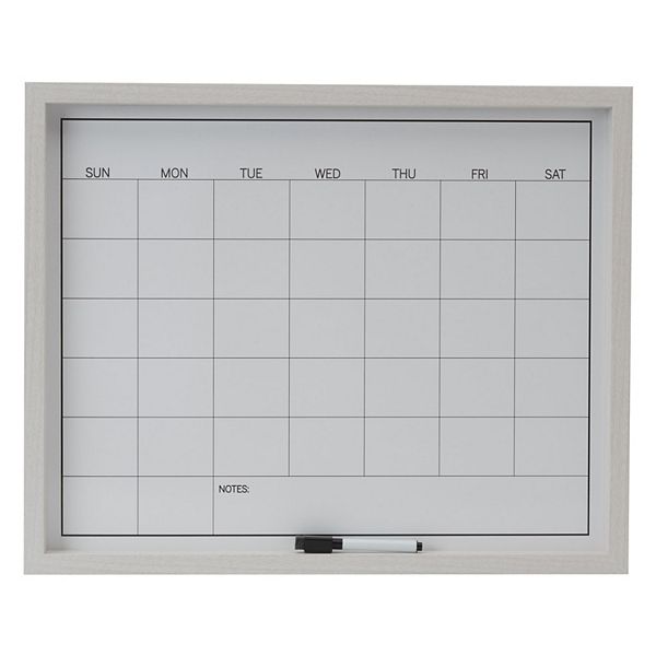 Mikasa Calendar Dry Erase Board Wall Decor