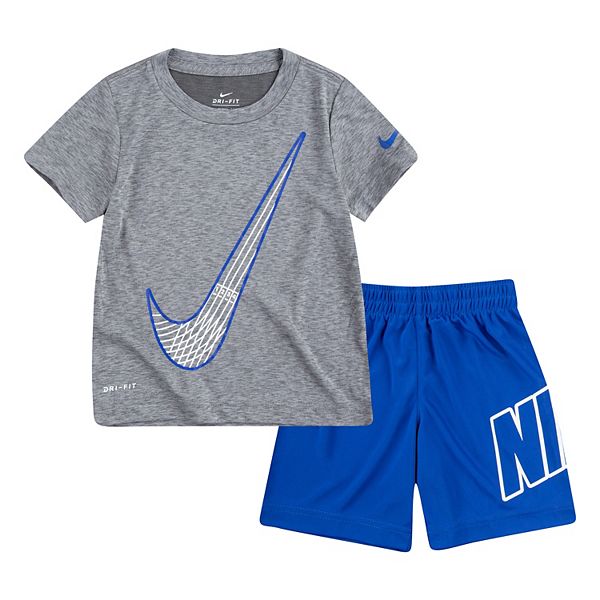 Baby Boy Nike Dri-FIT Logo Tee & Shorts Set