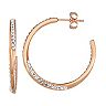 Chrystina Fine Silver-Plated Crystal Accent C-Hoop Earrings
