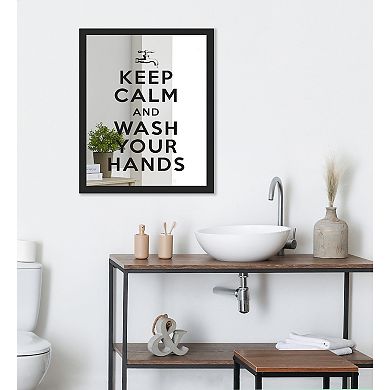 Stupell Home Decor Keep Calm Wash Hands Mirror Wall Decor