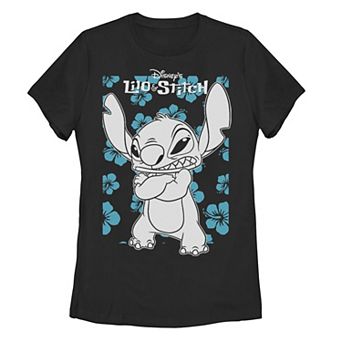 Disney's Lilo & Stitch Juniors' Tropical Flower Movie Graphic Tee