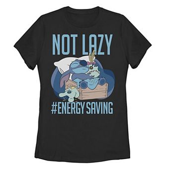 Disney's Lilo & Stitch Juniors' Not Lazy Energy Saving Graphic Tee