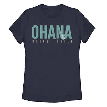 Disney's Lilo & Stitch Juniors' Ohana Means Family Design Graphic Tee