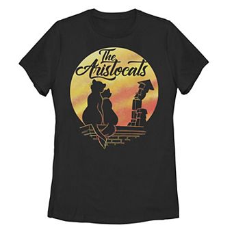 Disney's The Aristocats Juniors' Duchess & Thomas Sunset Love Graphic Tee