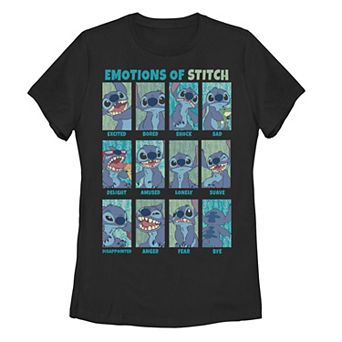 Disney's Lilo & Stitch Juniors' Emotions of Stitch Graphic Tee
