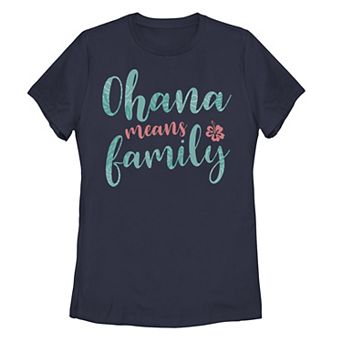 Disney's Lilo & Stitch Juniors' Ohana Means Family Tropical Graphic Tee