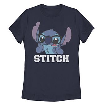 Disney's Lilo & Stitch Juniors' Nerdy Stitch Portrait Tee