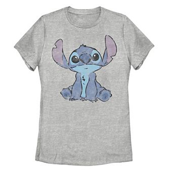 Disney's Lilo & Stitch Juniors' Simple Distressed Stitch Tee