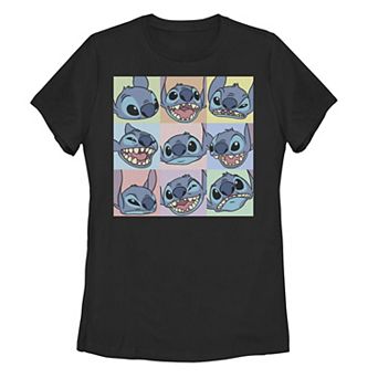 Disney's Lilo & Stitch Juniors' The Many Faces Of Stitch Panels Tee