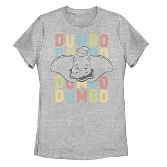 Disney's Dumbo Juniors' Name Stack Colorful Vintage Poster Tee