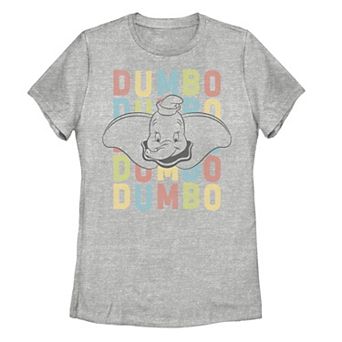 Disney's Dumbo Juniors' Name Stack Colorful Vintage Poster Tee