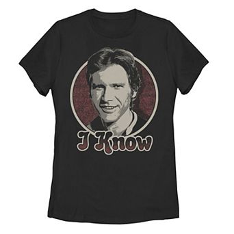 Juniors' Star Wars Han Solo "I Know" Tee