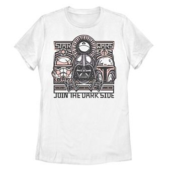 Juniors' Star Wars "Join The Dark Side" Boho Character Tee