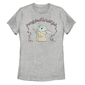 Juniors' Star Wars The Mandalorian Christmas Tee
