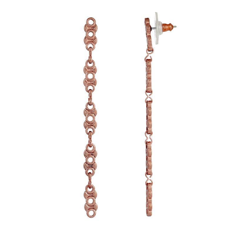 72036558 1928 Linear Chain Drop Earrings, Womens, Pink sku 72036558