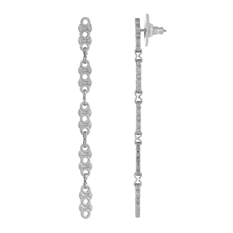 46577240 1928 Linear Chain Drop Earrings, Womens, Grey sku 46577240