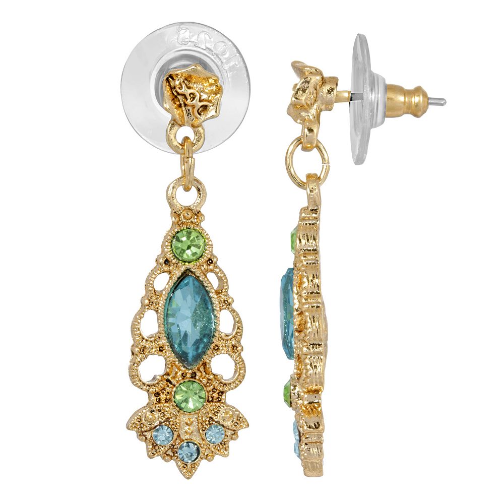 08.26.803 Gold Aqua Earrings