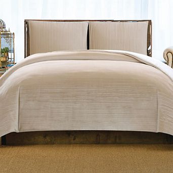 Christian Siriano New York® Crinkle Velvet Platinum Comforter Set