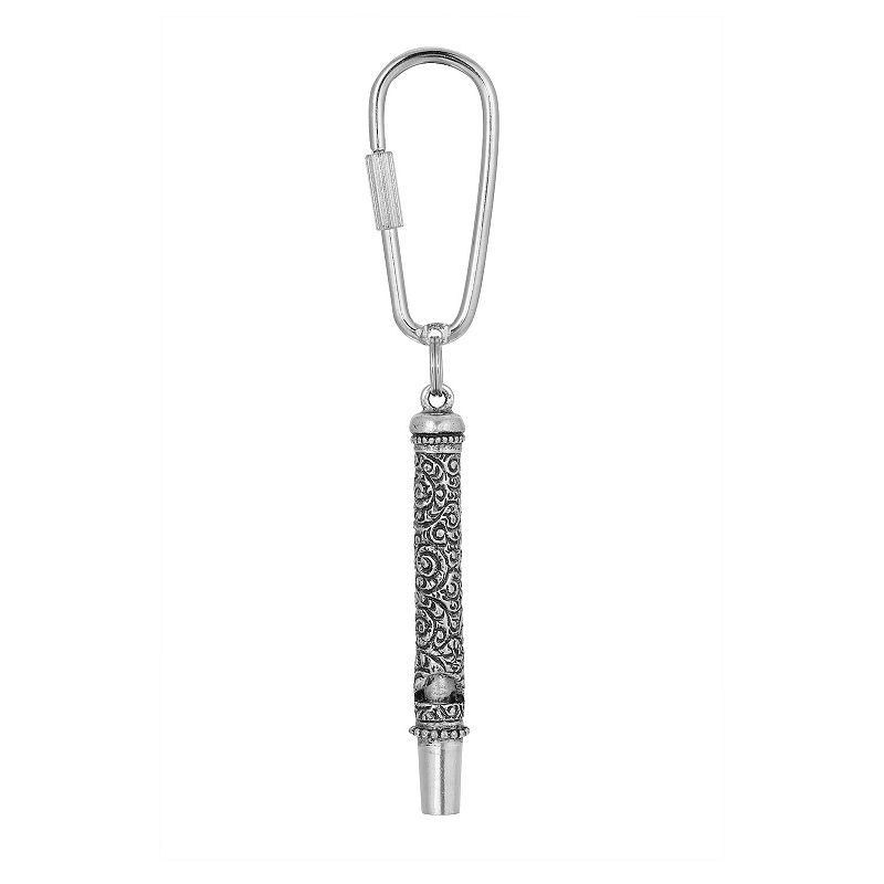 49629662 1928 Pewter Whistle Key Fob, Silver sku 49629662