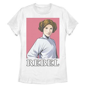Juniors' Star Wars Rebel Princess Leia Graphic Tee