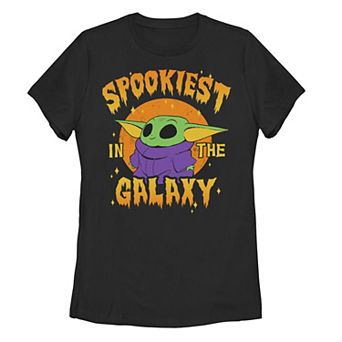 Juniors' Star Wars Mandalorian Halloween Child Spookiest Graphic Tee
