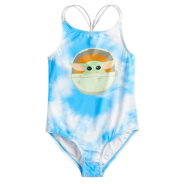 Girls 5 8 Star Wars Mandalorian The Child Aka Baby Yoda Tie Dye One Piece Swimsuit