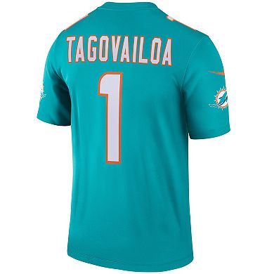 Men's Nike Tua Tagovailoa Aqua Miami Dolphins Legend Player Performance Top