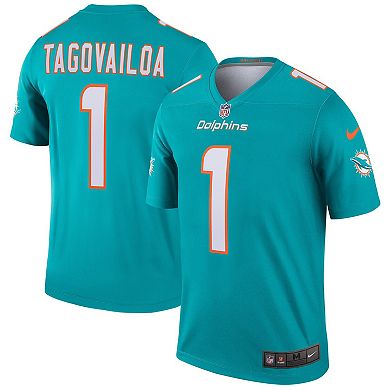 Men's Nike Tua Tagovailoa Aqua Miami Dolphins Legend Player Performance Top