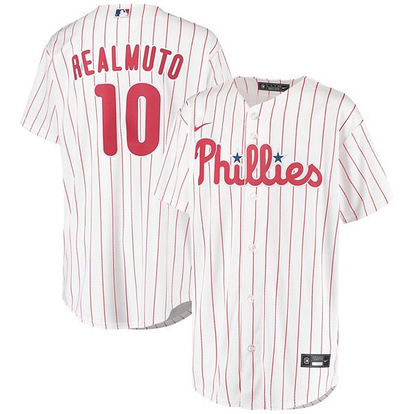 Nike Men's Replica Philadelphia Phillies J.T. Realmuto #10 White Cool Base  Jersey