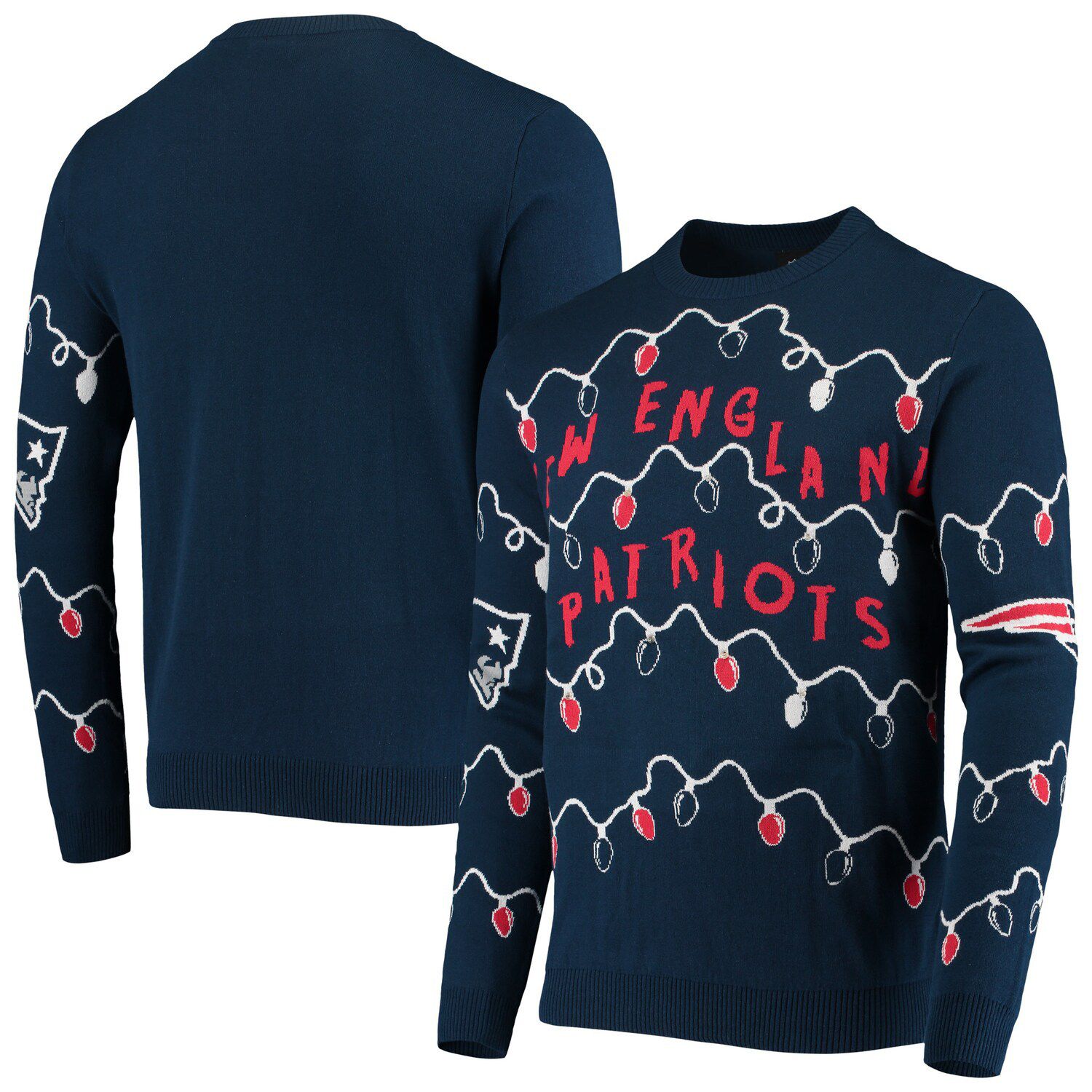 patriots ugly sweater light up