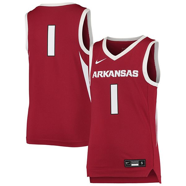 Youth Nike #1 Cardinal Arkansas Razorbacks Untouchable Football Jersey