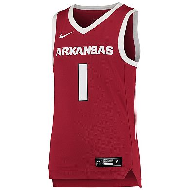 Youth Nike #1 Cardinal Arkansas Razorbacks Team Replica Basketball Jersey