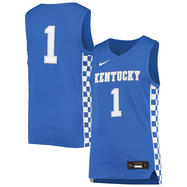 Youth Nike #1 Royal Kentucky Wildcats Team Replica Basketball Jersey