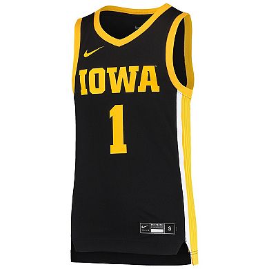 Youth Nike #1 Black Iowa Hawkeyes Team Replica Basketball Jersey