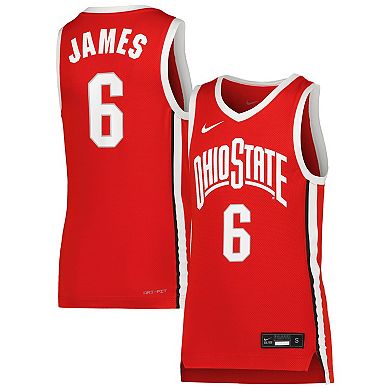 Youth Nike LeBron James Scarlet Ohio State Buckeyes Replica Basketball ...
