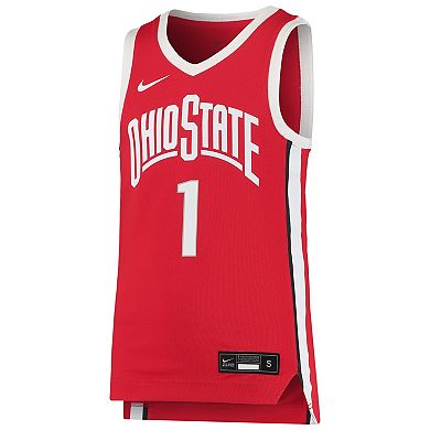Youth Nike #1 Scarlet Ohio State Buckeyes Team Replica Basketball Jersey
