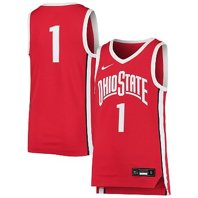 Youth Nike #1 Scarlet Ohio State Buckeyes Team Replica Basketball Jersey