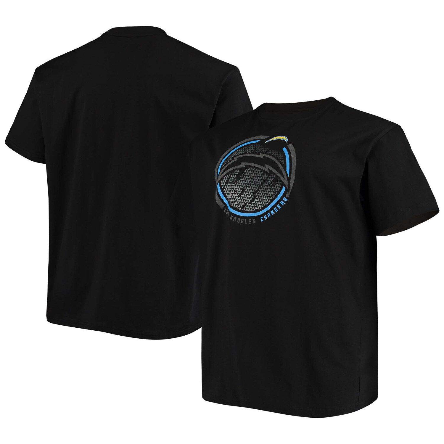 Los Angeles Chargers Refried Apparel Sustainable Split T-Shirt -  Black/Heathered Gray
