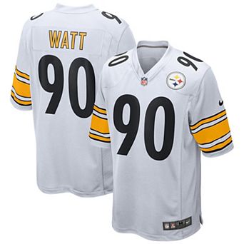 Men's Nike T.J. Watt White Pittsburgh Steelers Game Jersey