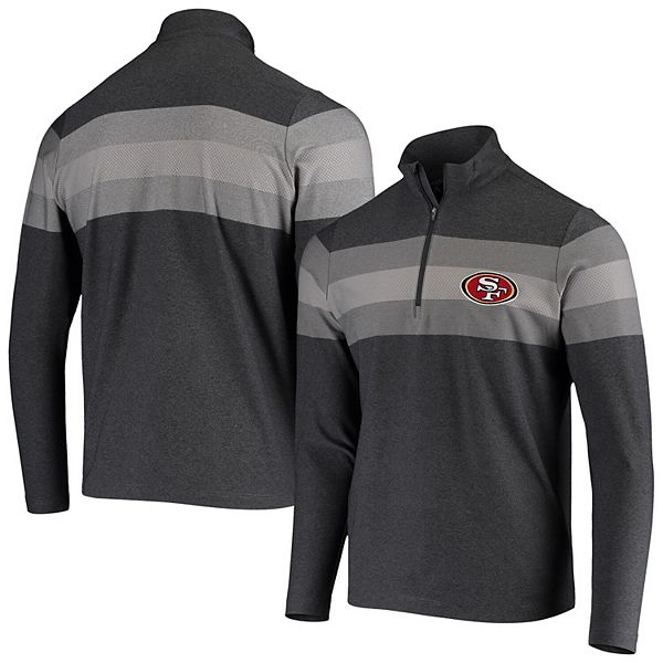 Men's Antigua Black/Gray San Francisco 49ers Carry Long Sleeve Button-Up Shirt Size: Medium