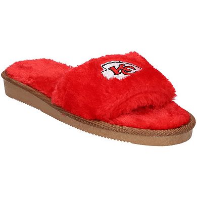 Women's FOCO Kansas City Chiefs Faux Fur Slide Slippers