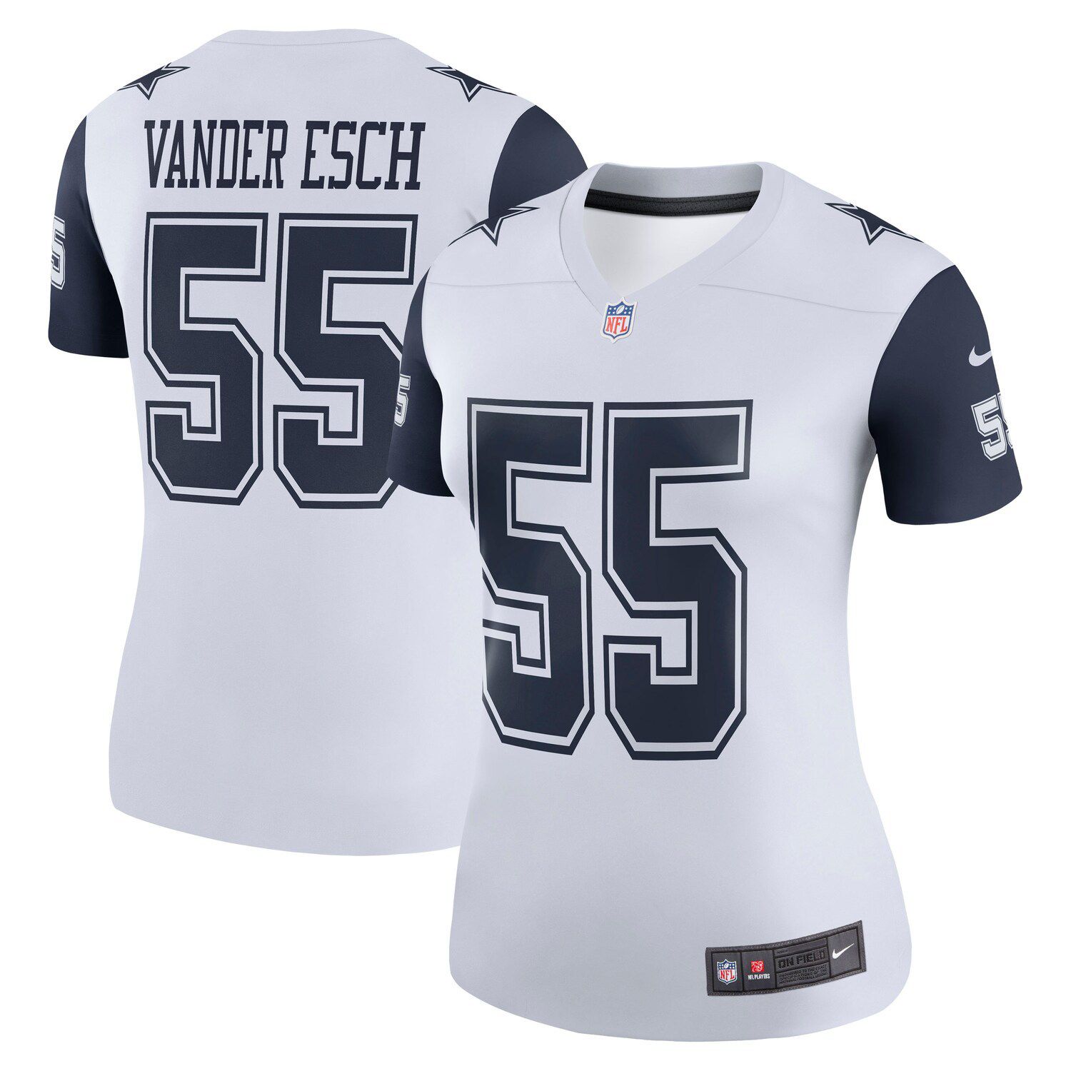 Men's Nike Leighton Vander Esch Dallas Cowboys White Color Rush Vapor Limited Jersey Size: 3XL