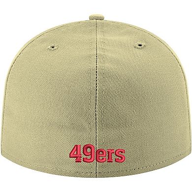 Men's New Era Gold San Francisco 49ers Omaha Throwback 59FIFTY Fitted Hat