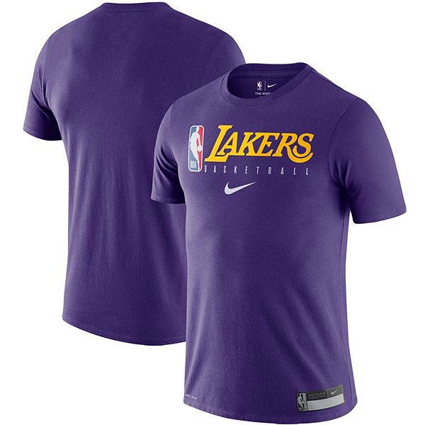 Men's Nike Purple Los Angeles Lakers Essential Practice Performance T-Shirt Men's Nike Purple Los Angeles Lakers Essential Practice Performance T-Shirt