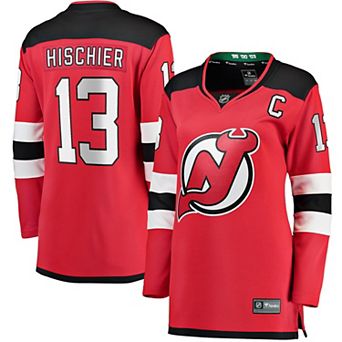 Women's Fanatics Branded Nico Hischier Red New Jersey Devils Home Premier Breakaway Player Jersey