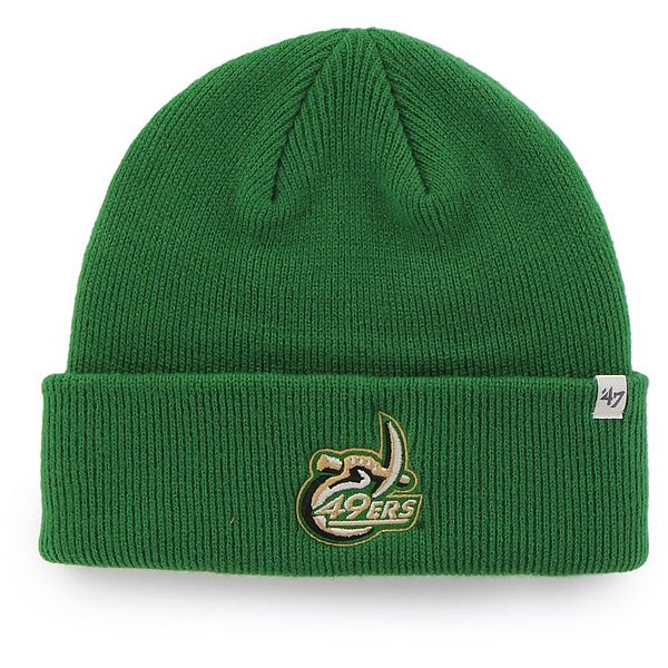 Men's '47 Green Charlotte 49ers Raised Cuffed Knit Hat