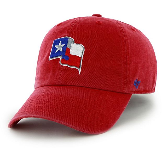 47 Red Texas Rangers Clean Up Adjustable Hat