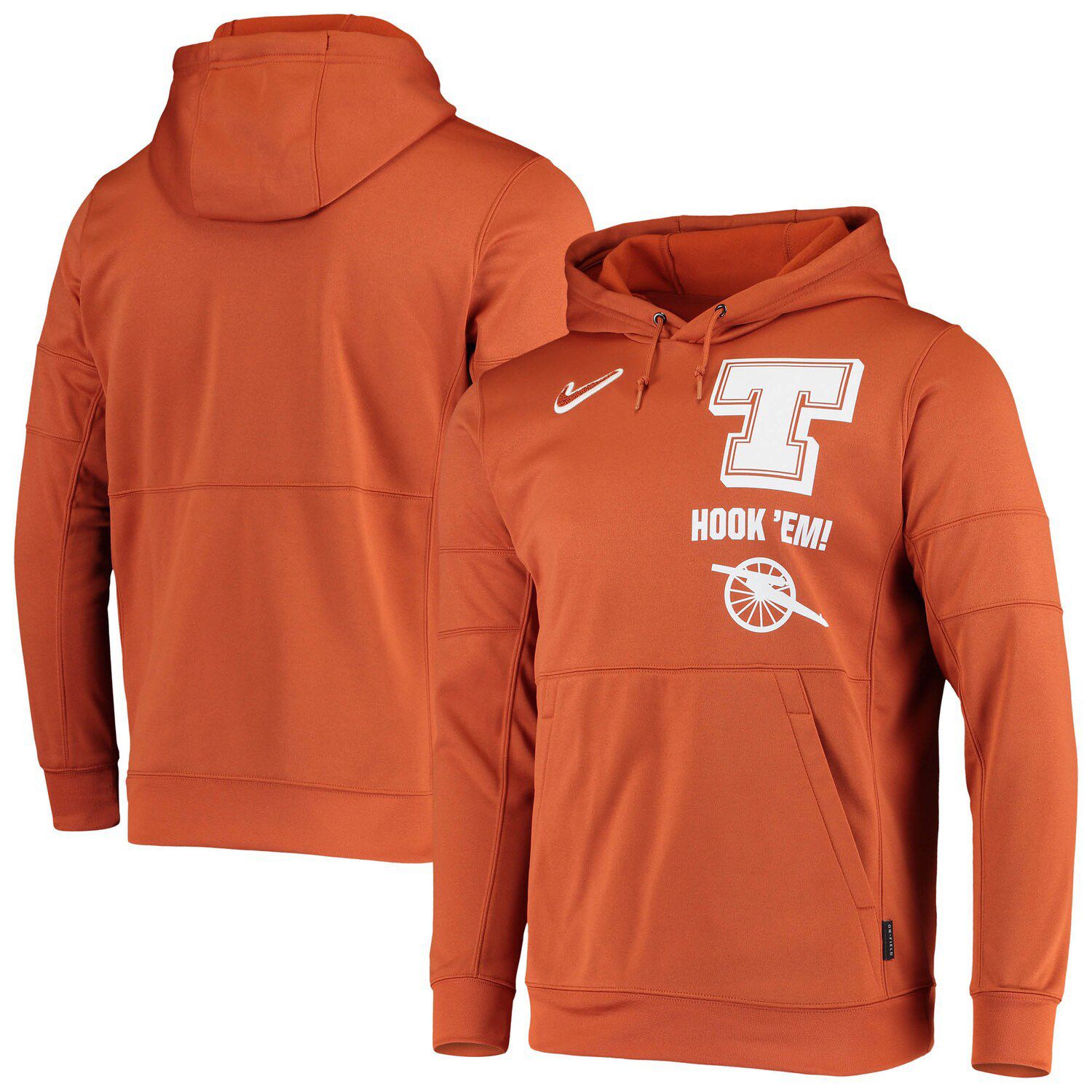 nike rally burnt orange pullover logo hoodie