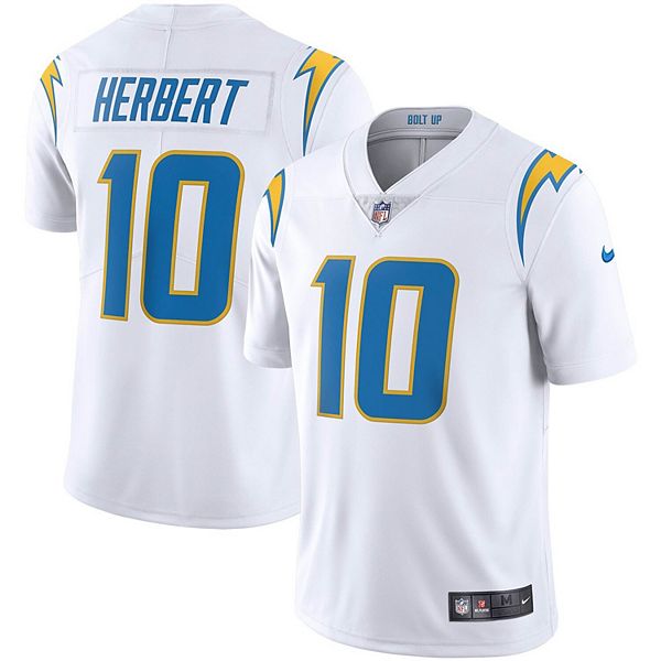 Men's Nike Justin Herbert White Los Angeles Chargers Vapor Limited Jersey
