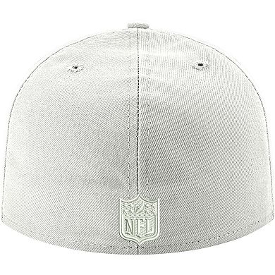 Men's New Era Los Angeles Chargers White on White Logo 59FIFTY Fitted Hat